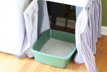 DIY Sink Skirt Litter Hide