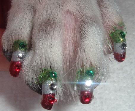 DIY Holiday Dog Nail Art - petdiys.com